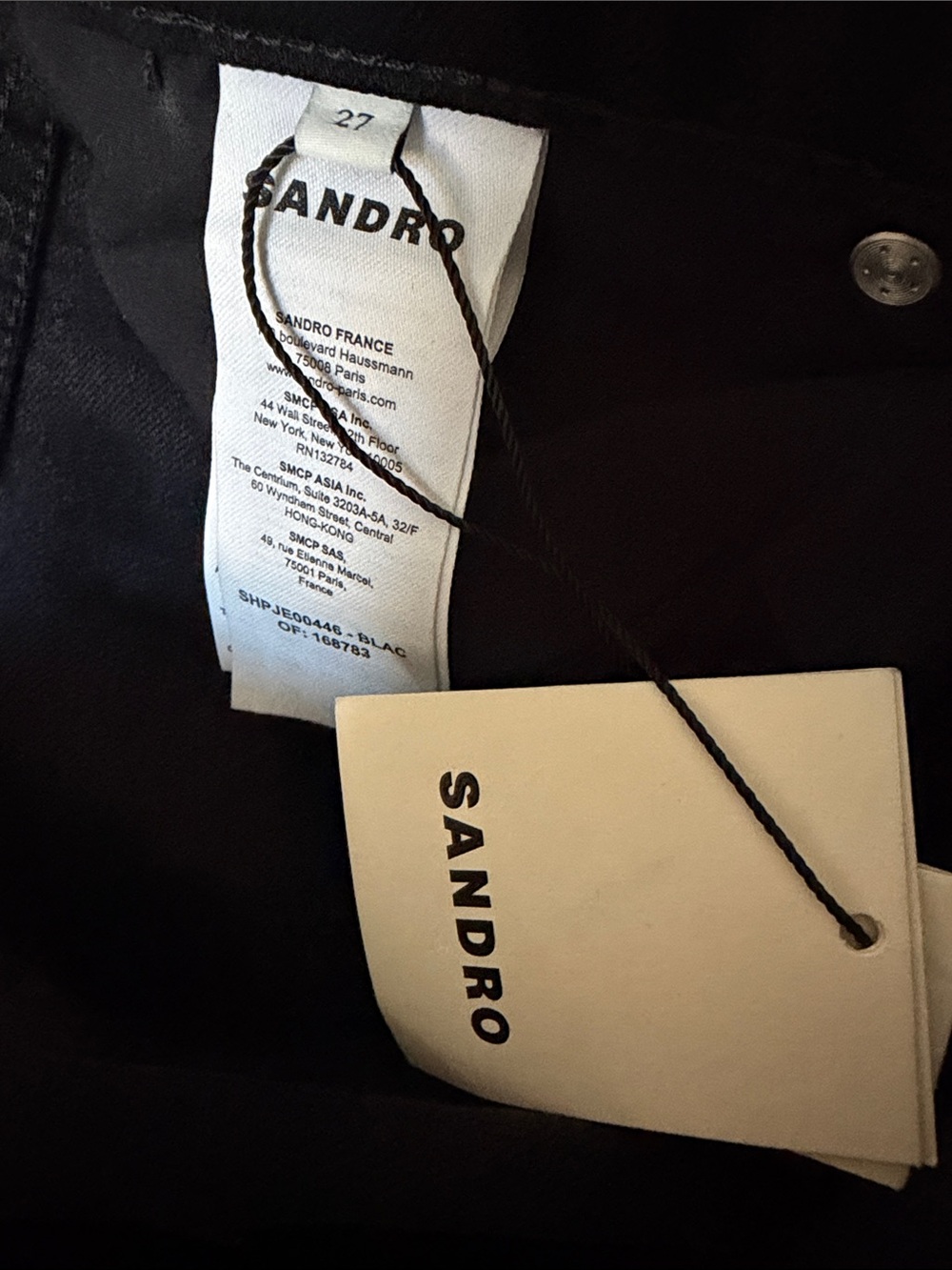 SANDRO Black Straight Jeans 27 - Picture 8 of 8